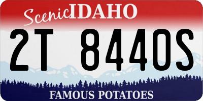 ID license plate 2T8440S