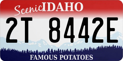 ID license plate 2T8442E