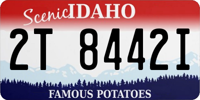 ID license plate 2T8442I