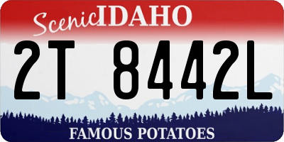 ID license plate 2T8442L