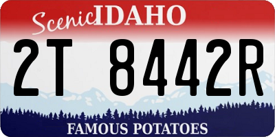 ID license plate 2T8442R