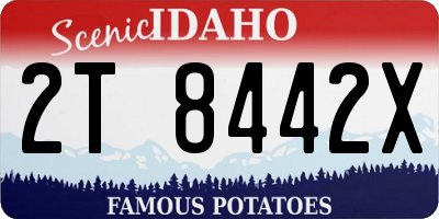 ID license plate 2T8442X