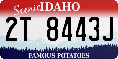 ID license plate 2T8443J