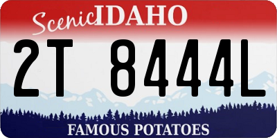 ID license plate 2T8444L