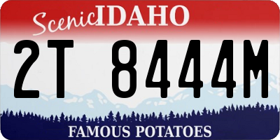 ID license plate 2T8444M