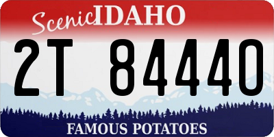 ID license plate 2T8444O