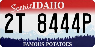 ID license plate 2T8444P