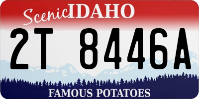 ID license plate 2T8446A