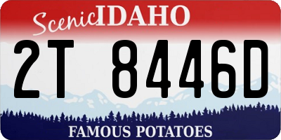 ID license plate 2T8446D