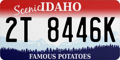 ID license plate 2T8446K