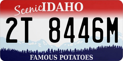 ID license plate 2T8446M