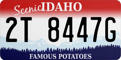 ID license plate 2T8447G