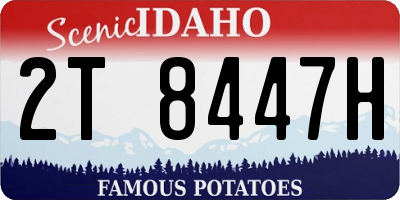 ID license plate 2T8447H