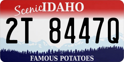 ID license plate 2T8447Q