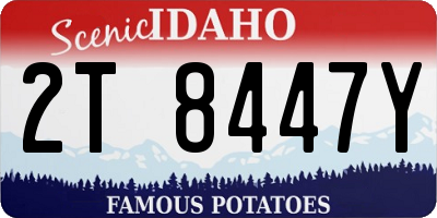 ID license plate 2T8447Y