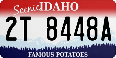 ID license plate 2T8448A