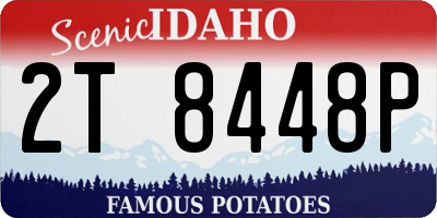 ID license plate 2T8448P
