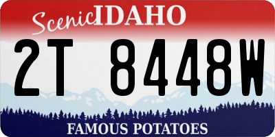 ID license plate 2T8448W