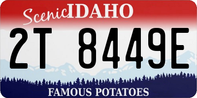 ID license plate 2T8449E