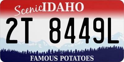 ID license plate 2T8449L