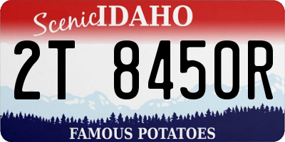 ID license plate 2T8450R