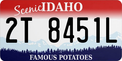 ID license plate 2T8451L