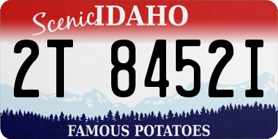 ID license plate 2T8452I
