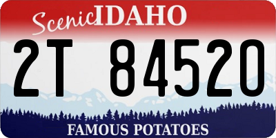 ID license plate 2T8452O