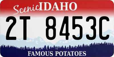 ID license plate 2T8453C