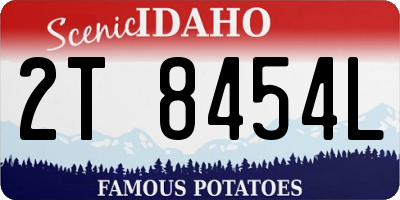 ID license plate 2T8454L
