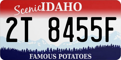 ID license plate 2T8455F