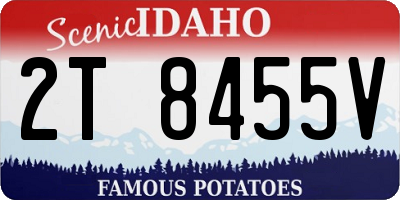 ID license plate 2T8455V
