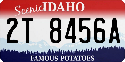 ID license plate 2T8456A