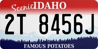 ID license plate 2T8456J