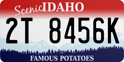 ID license plate 2T8456K