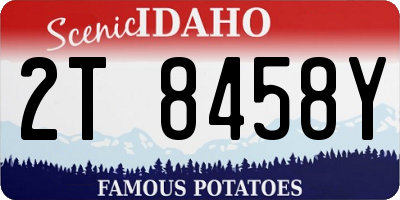 ID license plate 2T8458Y
