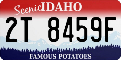 ID license plate 2T8459F