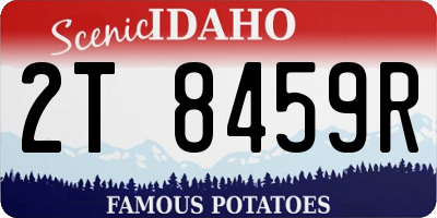 ID license plate 2T8459R