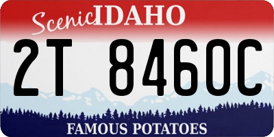 ID license plate 2T8460C