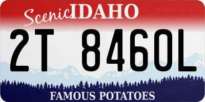 ID license plate 2T8460L