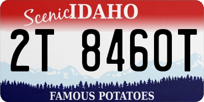 ID license plate 2T8460T