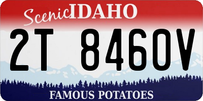 ID license plate 2T8460V
