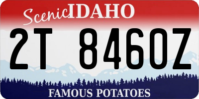 ID license plate 2T8460Z