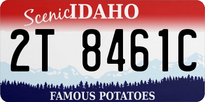 ID license plate 2T8461C