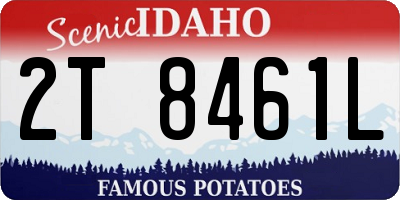 ID license plate 2T8461L