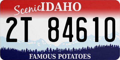 ID license plate 2T8461O