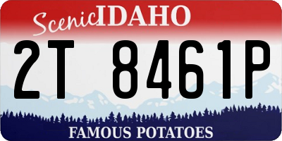 ID license plate 2T8461P