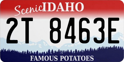 ID license plate 2T8463E