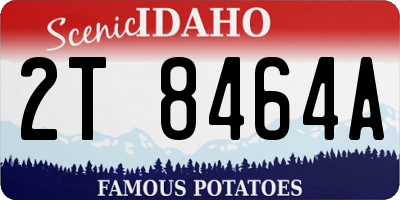 ID license plate 2T8464A