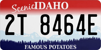 ID license plate 2T8464E